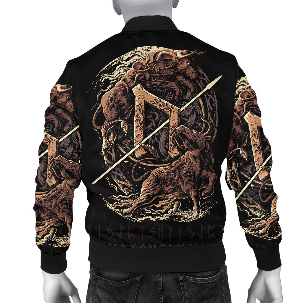 Viking Bomber Jacket Uruz Rune RLT12 - Wonder Print Shop