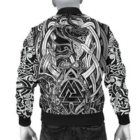 Viking Bomber Jacket Valknut and Dragon Tattoo RLT12 - Wonder Print Shop