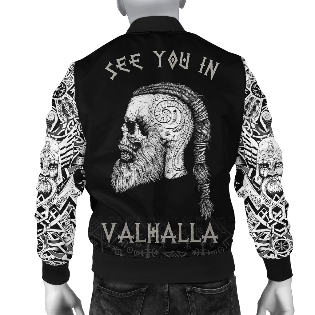 Viking Bomber Jacket Raven and Skull RLT12 - Wonder Print Shop