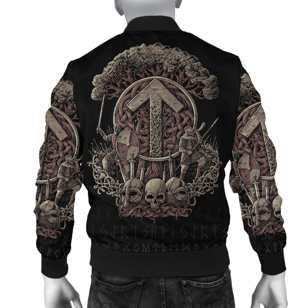 Viking Bomber Jacket Teiwaz Rune RLT12 - Wonder Print Shop