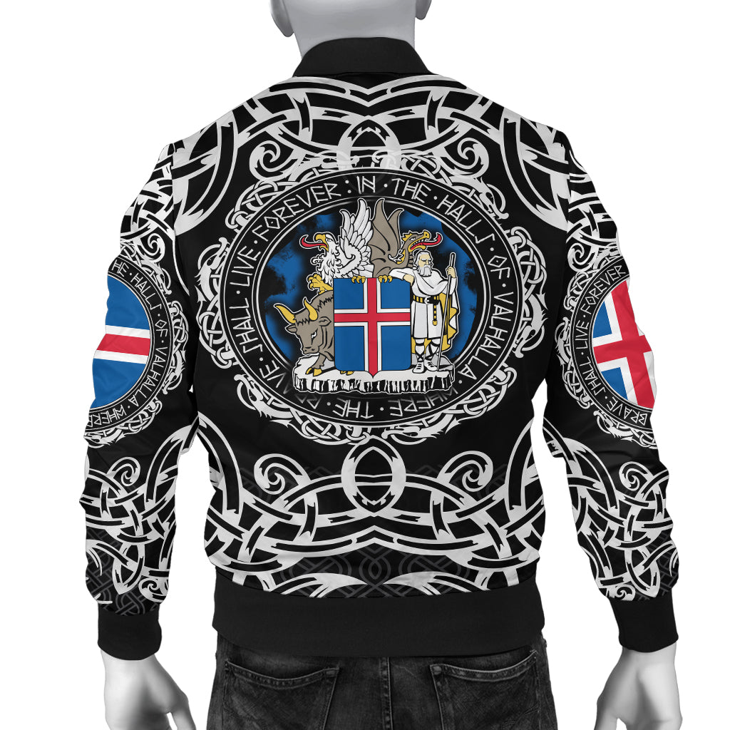 Viking Bomber Jacket Iceland Viking Pattern RLT12 - Wonder Print Shop