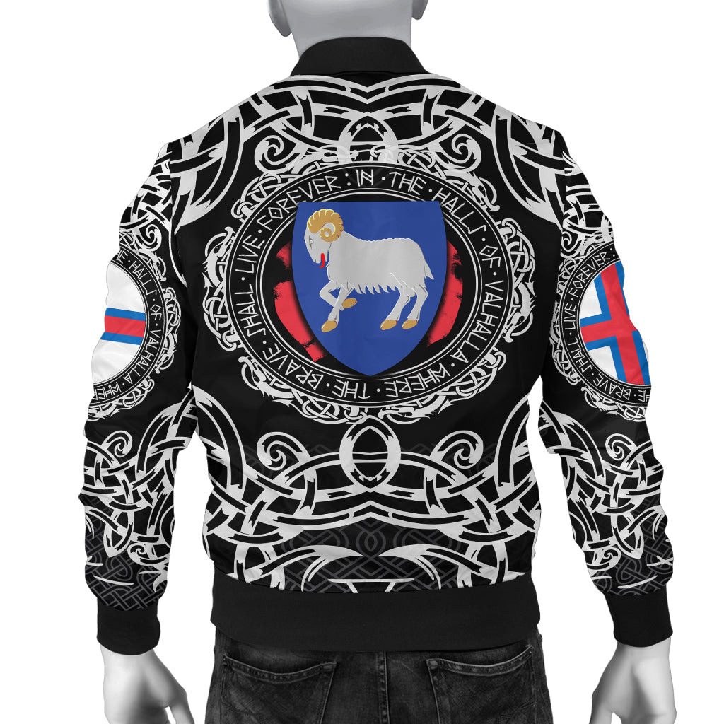Viking Bomber Jacket Faroe Islands Viking Pattern RLT12 - Wonder Print Shop