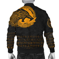 Viking Bomber Jacket Fenrir Wolf Orange RLT12 - Wonder Print Shop