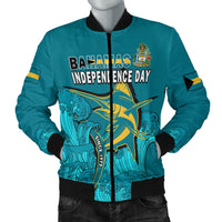 Bahamas Independence Day Bomber Jacket Blue Marlin Since 1973 Style - Wonder Print Shop