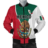 (Custom Text and Number) Mexico Bomber Jacket Mexican Aztec Pattern - Wonder Print Shop