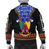 Cameroon Bomber Jacket Atoghu Pattern Black Style - Wonder Print Shop