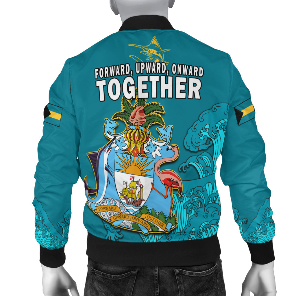 Bahamas Independence Day Bomber Jacket Blue Marlin Since 1973 Style - Wonder Print Shop