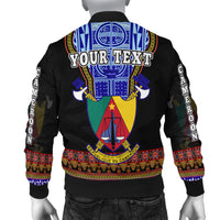 (Custom Personalised) Cameroon Bomber Jacket Atoghu Pattern Black Style - Wonder Print Shop