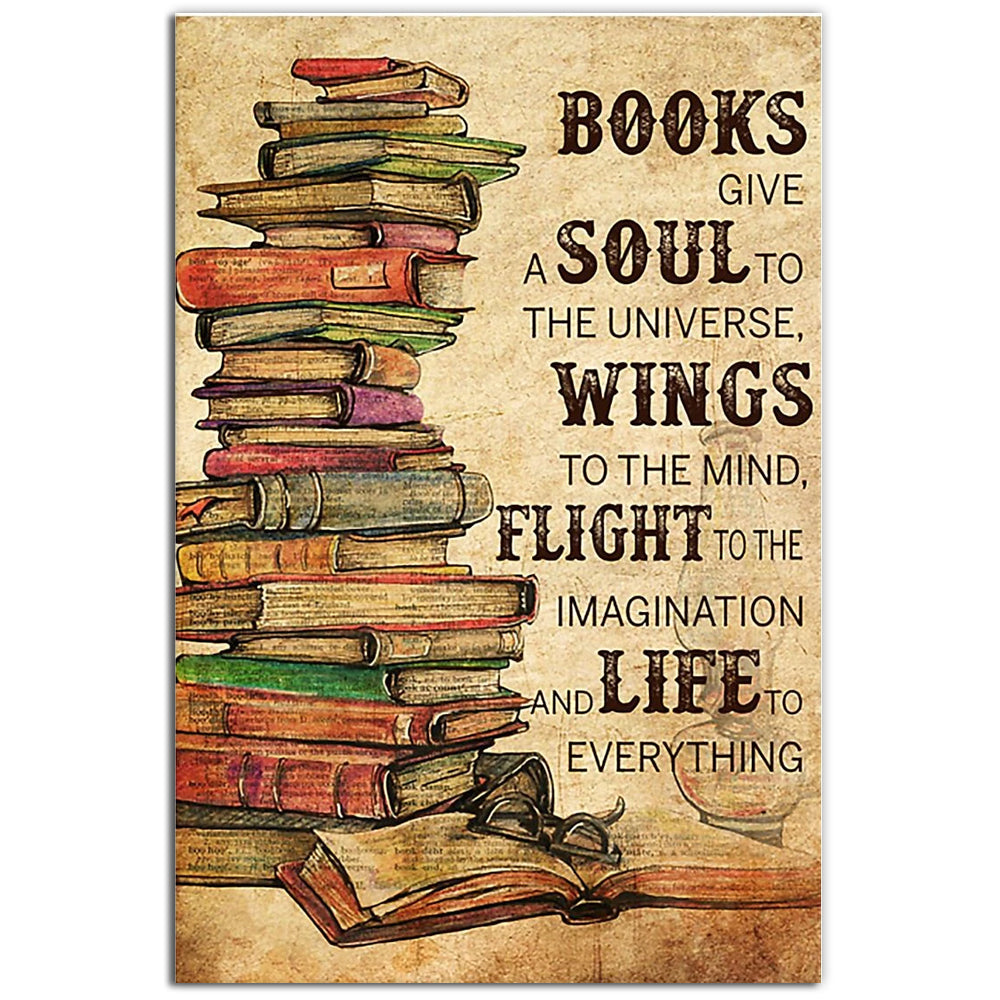 book-give-a-soul-to-the-universe-wings-to-the-mind-vertical-poster