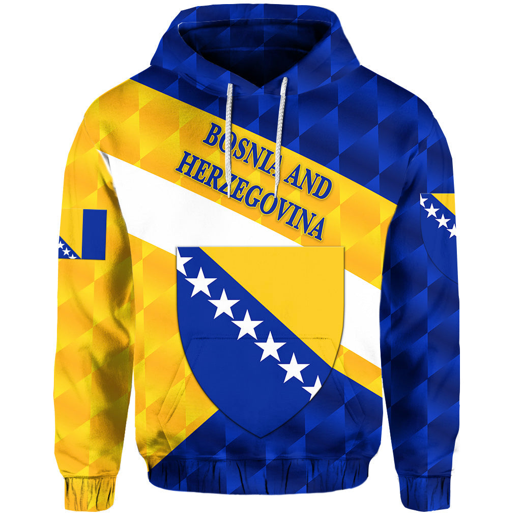 Custom Bosnia and Herzegovina Hoodie Sporty Style LT8 - Wonder Print Shop