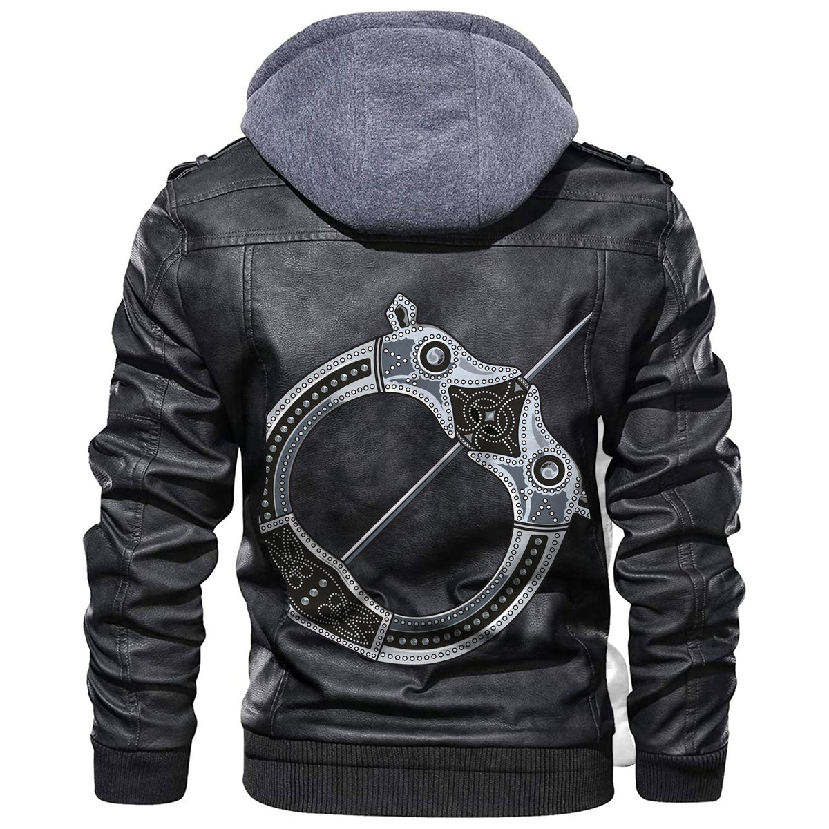 Viking Brooch Fibula Medieval Viking Leather Jacket RLT12 - Wonder Print Shop