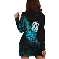 Aotearoa Hoodie Dress Fern Mix Manaia Matau LT13 - Wonder Print Shop