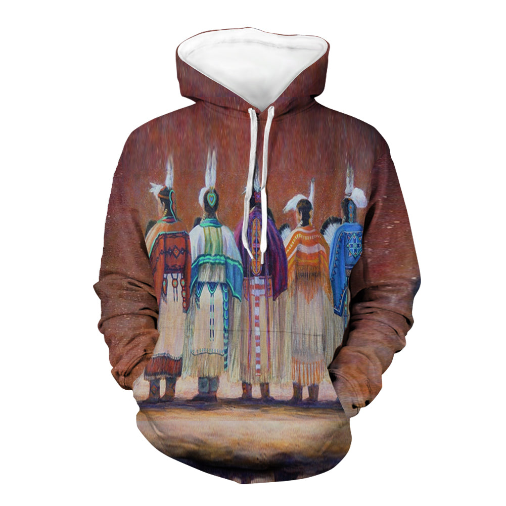 Five Chief Native American 3D Hoodie LT10 - Wonder Print Shop