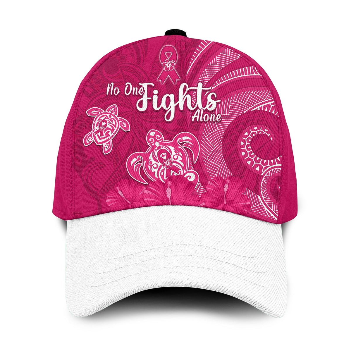 breast-cancer-awareness-classic-cap-hibiscus-polynesian-no-one-fights-alone-ver02-lt13