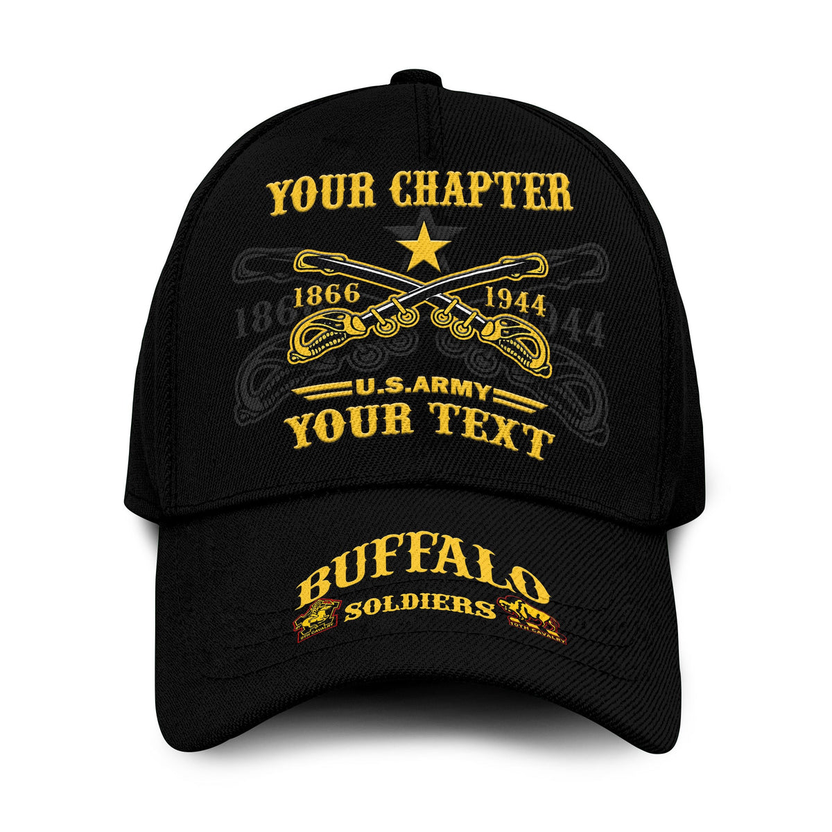 custom-text-and-chapter-buffalo-soldiers-classic-cap-bsmc-united-states-army-simple-style-ver05
