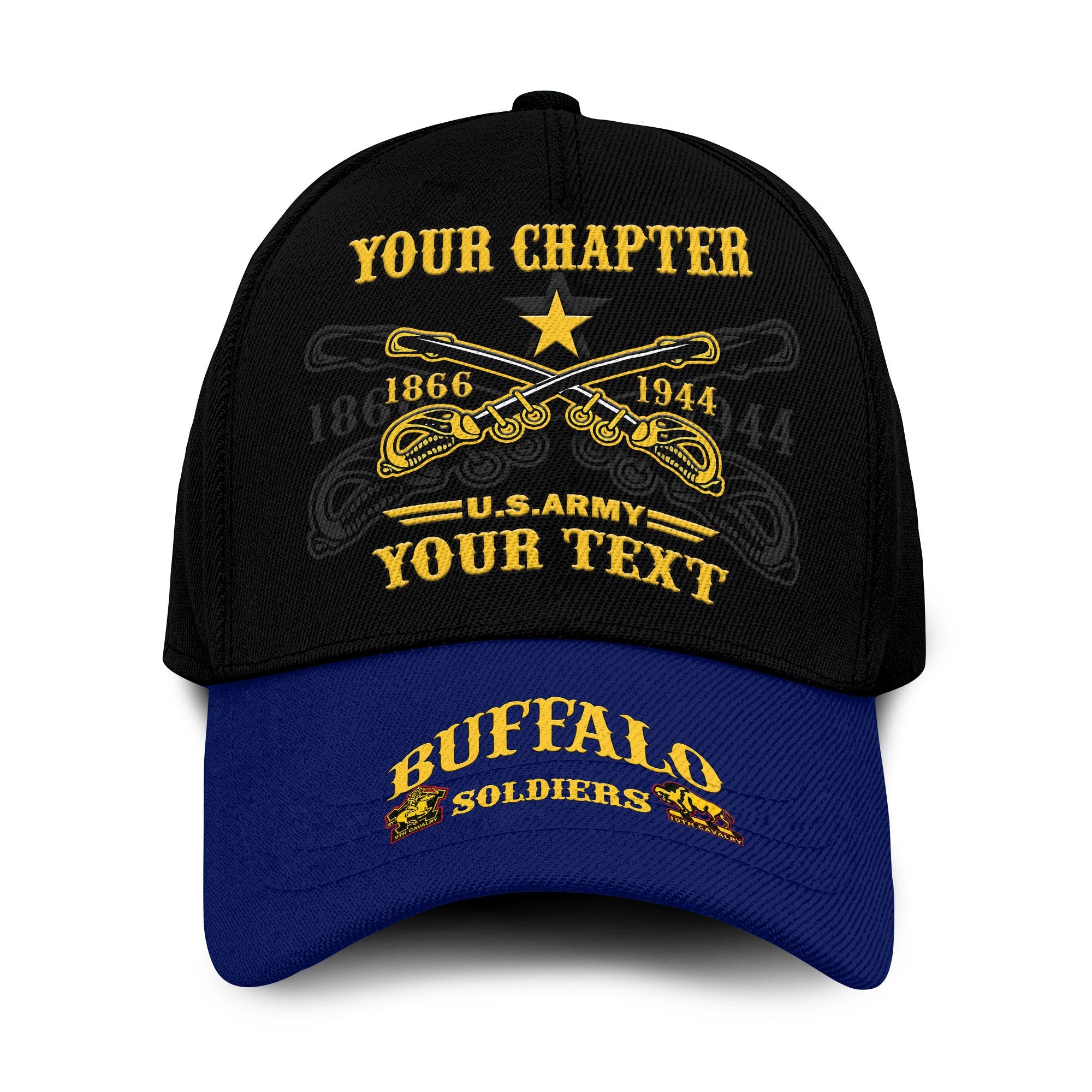 custom-text-and-chapter-buffalo-soldiers-classic-cap-bsmc-united-states-army-simple-style-ver06