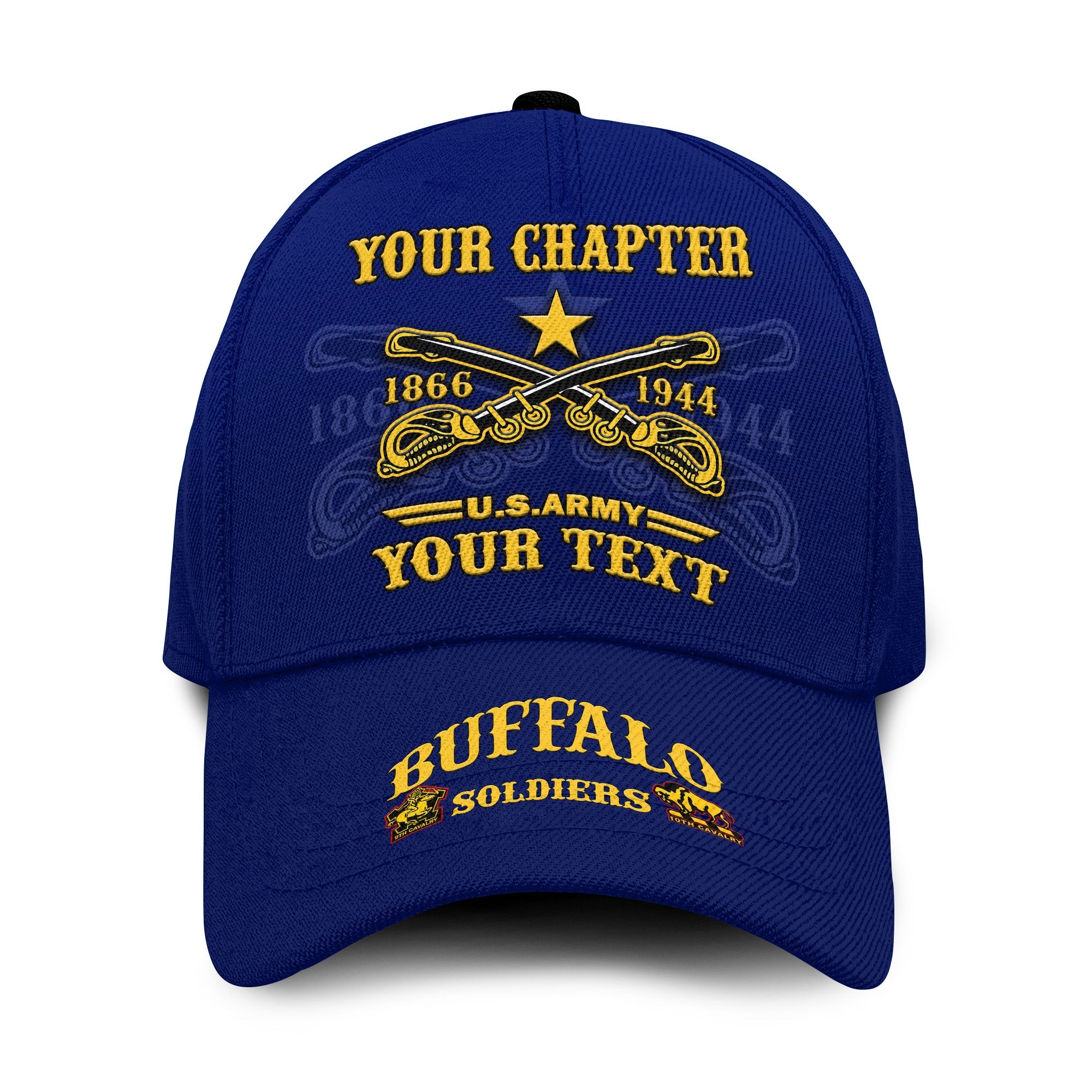 custom-text-and-chapter-buffalo-soldiers-classic-cap-bsmc-united-states-army-simple-style-ver07
