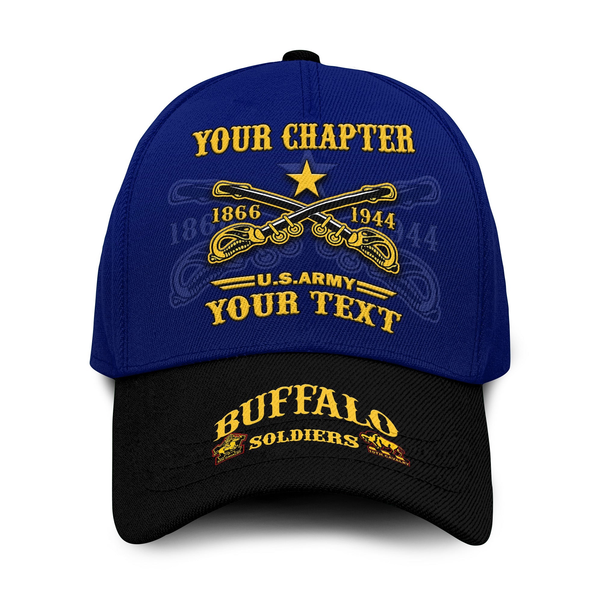 custom-text-and-chapter-buffalo-soldiers-classic-cap-bsmc-united-states-army-simple-style-ver08