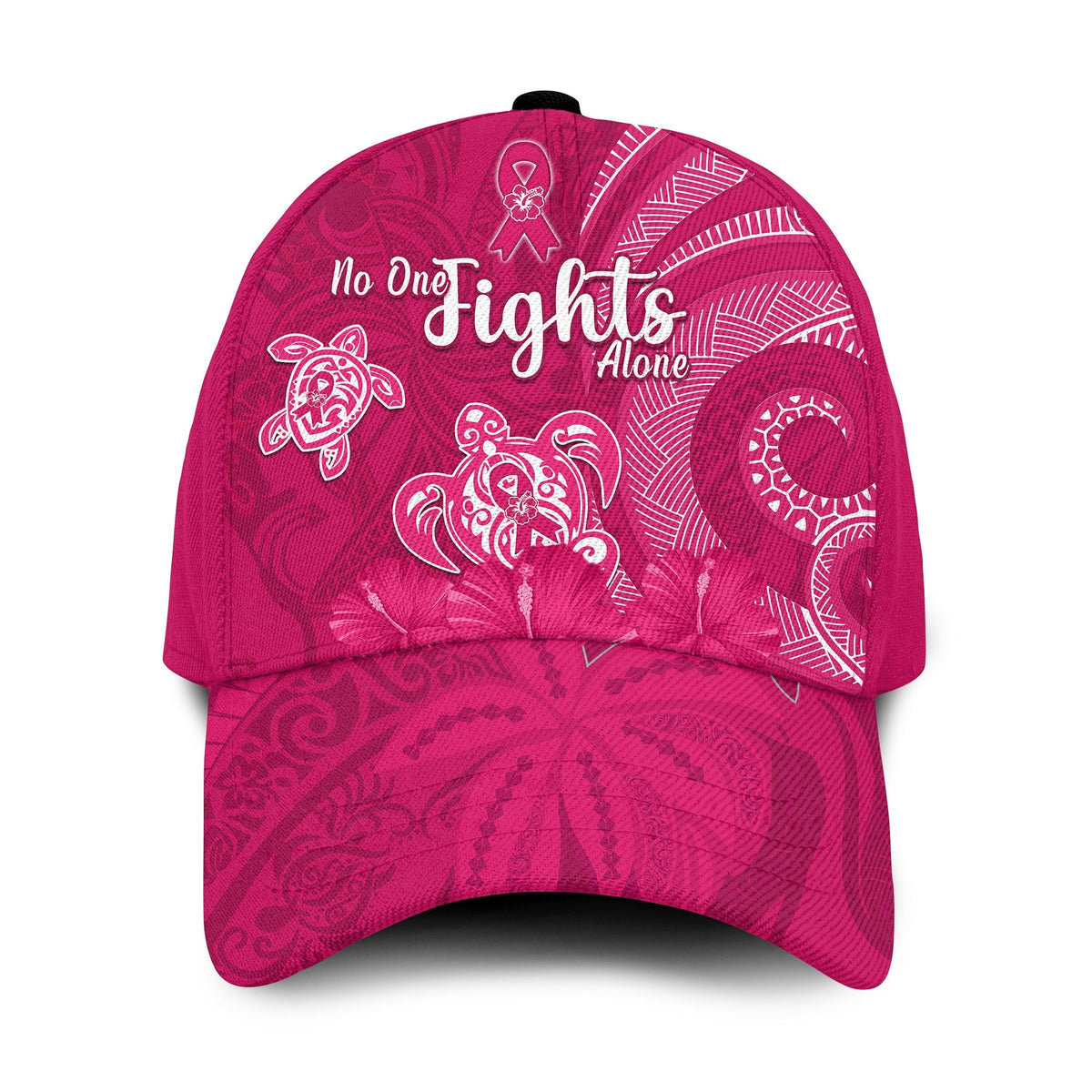 breast-cancer-awareness-classic-cap-hibiscus-polynesian-no-one-fights-alone-ver01