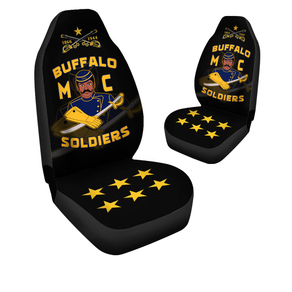 Buffalo Soldiers Car Seat Covers BSMC Club Adore Motorcycle Ver.02 LT13 - Wonder Print Shop