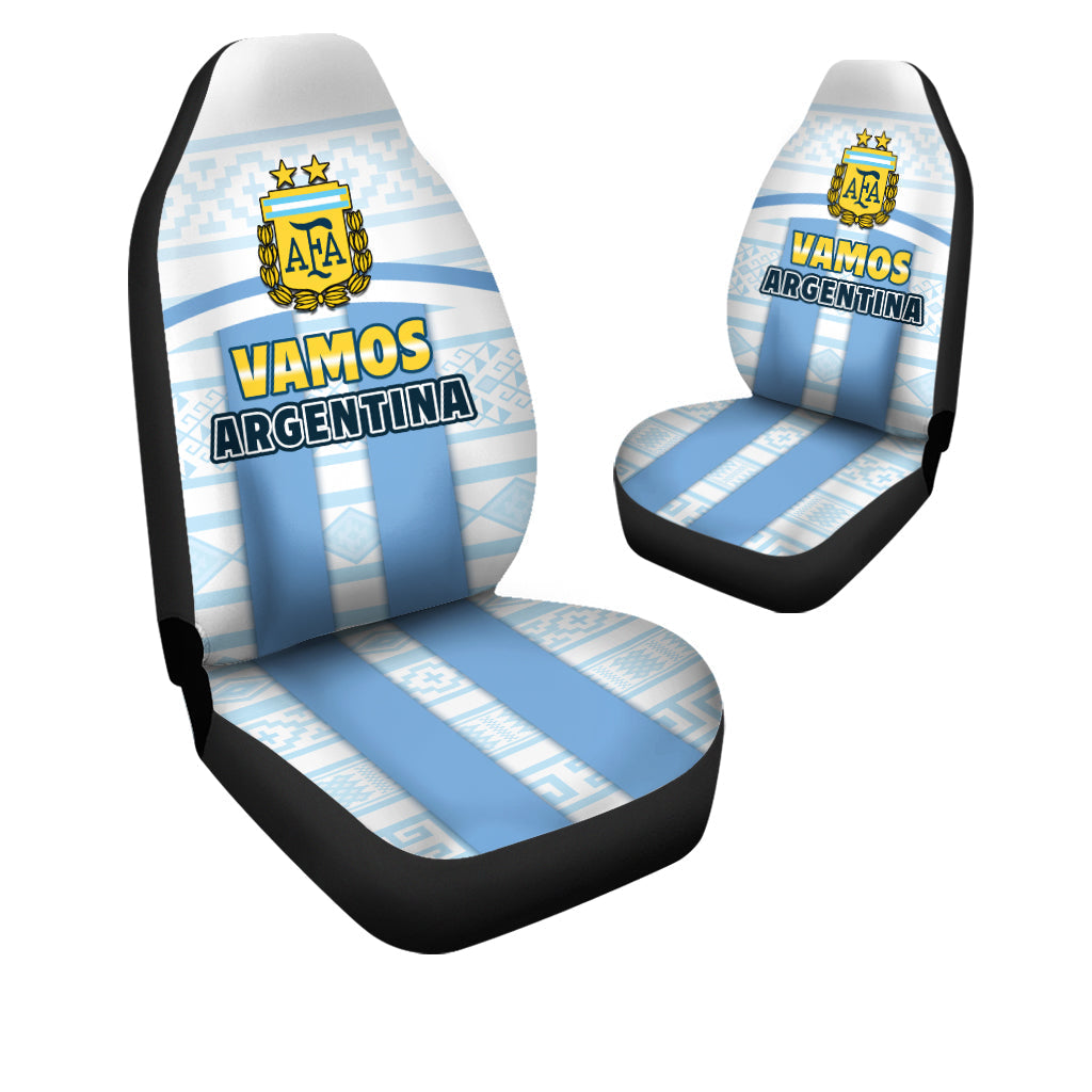 Argentina Football 2022 Car Seat Covers Vamos La Albiceleste Ver.02 - Wonder Print Shop