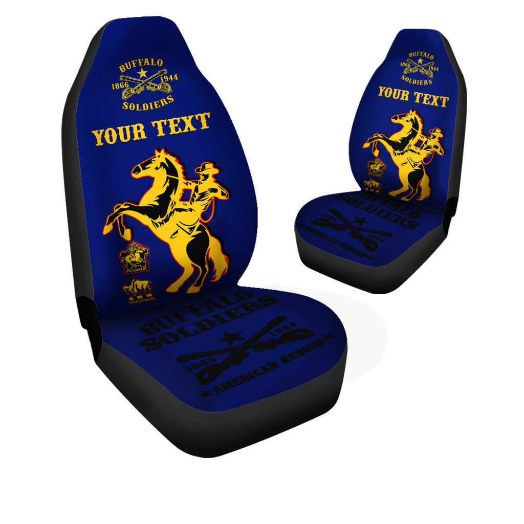 (Custom Personalised) Buffalo Soldiers Car Seat Covers BSMC United States Army Simple Style - Wonder Print Shop