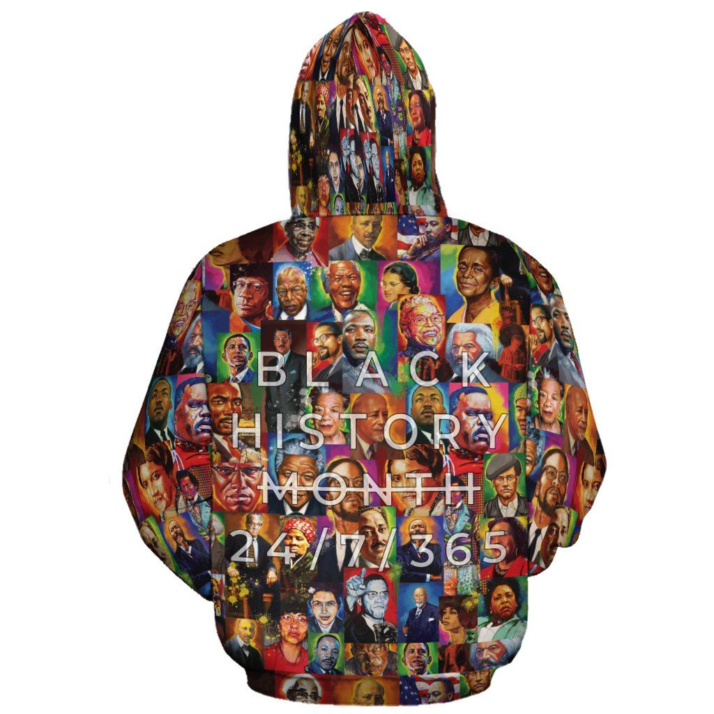African Hoodie Civil Rights Leaders Oil Painting Art Zip Hoodie - Wonder Print Shop