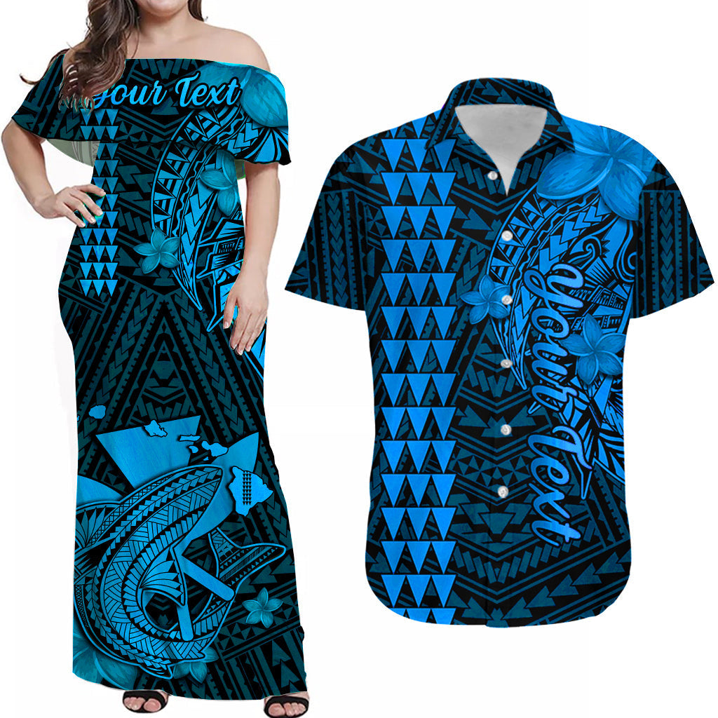 Personalised Hawaii Matching Hawaiian Shirt And Dress Kakau Kanaka Maoli Combine Polynesian Shark Ver.03 - Wonder Print Shop