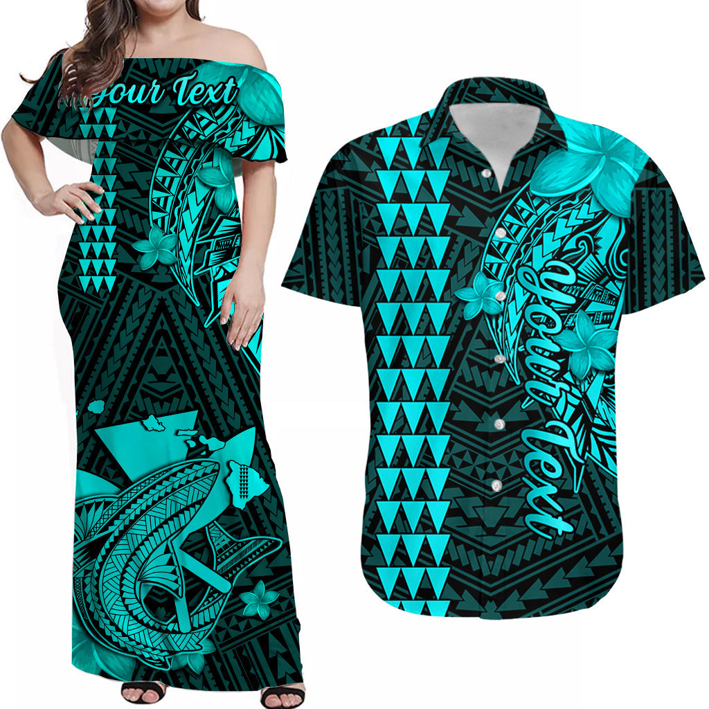 Personalised Hawaii Matching Hawaiian Shirt And Dress Kakau Kanaka Maoli Combine Polynesian Shark Ver.04 - Wonder Print Shop