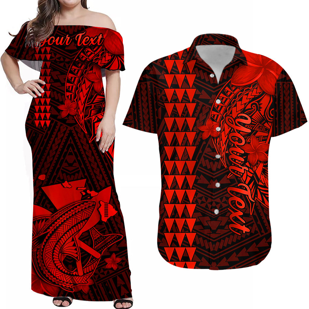 Personalised Hawaii Matching Hawaiian Shirt And Dress Kakau Kanaka Maoli Combine Polynesian Shark Ver.06 - Wonder Print Shop