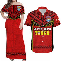 Personalised Tonga Rugby Matching Hawaiian Shirt And Dress Mate Maa Tonga Pacific Ngatu Black - Wonder Print Shop