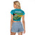 (Custom Personalised) Bahamas Raglan Cropped T Shirt Bahamian Blue Marlin Merry Christmas - Wonder Print Shop