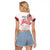(Custom Text And Number) United States Football Raglan Cropped T Shirt The Yanks USA World Cup 2022 - Wonder Print Shop