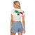 (Custom Text And Number) Iran Football Raglan Cropped T Shirt Team Melli World Cup 2022 - Wonder Print Shop