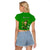 (Custom Personalised) Ireland Raglan Cropped T Shirt Saint Patricks Day Happy Leprechaun And Shamrock - Wonder Print Shop