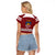 Latvia Hockey 2023 Raglan Cropped T Shirt Red Sporty Style - Wonder Print Shop