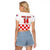 (Custom Text And Number) Croatia Football Raglan Cropped T Shirt Hrvatska Checkerboard Red Version - Wonder Print Shop