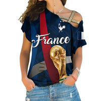 (Custom Personalised) France Football World Cup 2022 Cross Shoulder Shirt - LT2