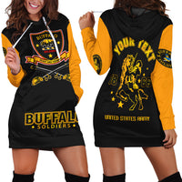 (Custom Personalied) Buffalo Soldiers African American Legend Of The Black Soldiers Hoodie Dress - LT2 - Wonder Print Shop