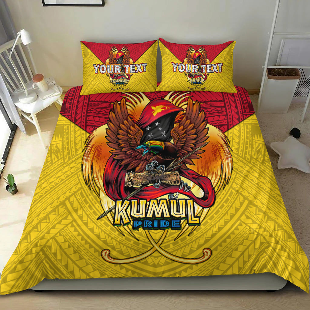 Custom Personalised Papua New Guinea Rugby Kumul Pride Bedding Set - LT2 - Wonder Print Shop