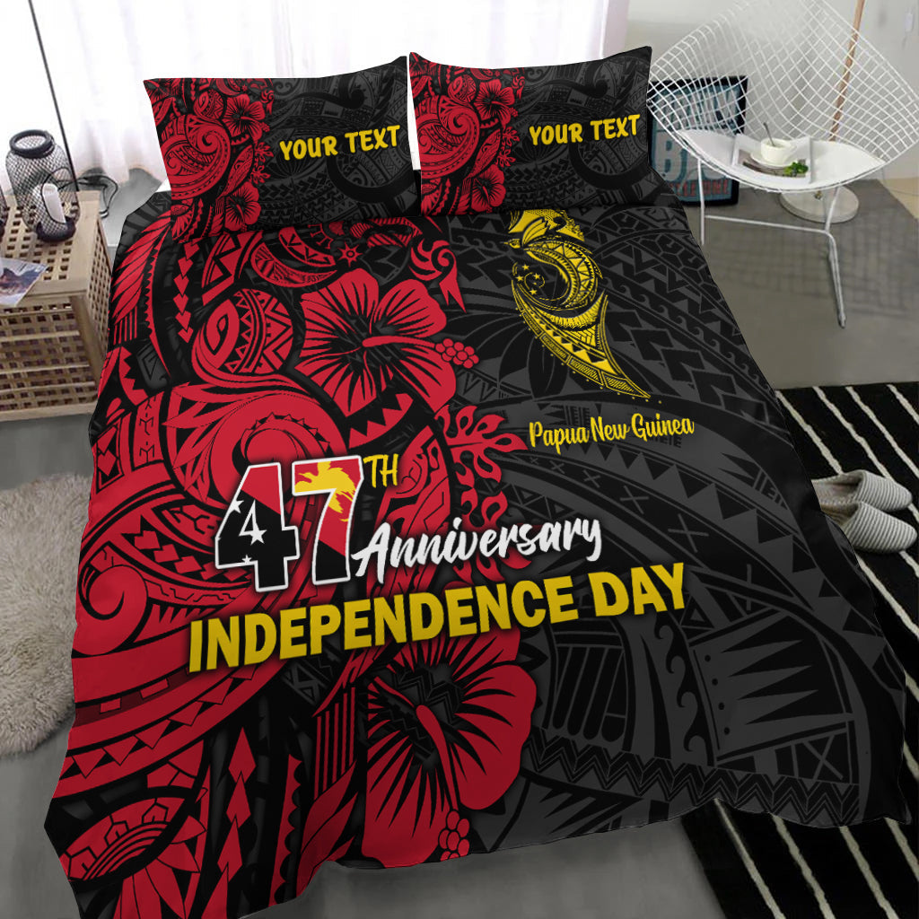 Custom Personalised Papua New Guinea 47th Independence Day Bird Of Paradise Bedding Set - LT2 - Wonder Print Shop