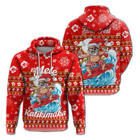 Custom Christmas Hawaii Santas Surf Mele Kalikimaka Hoodie LT2 - Wonder Print Shop