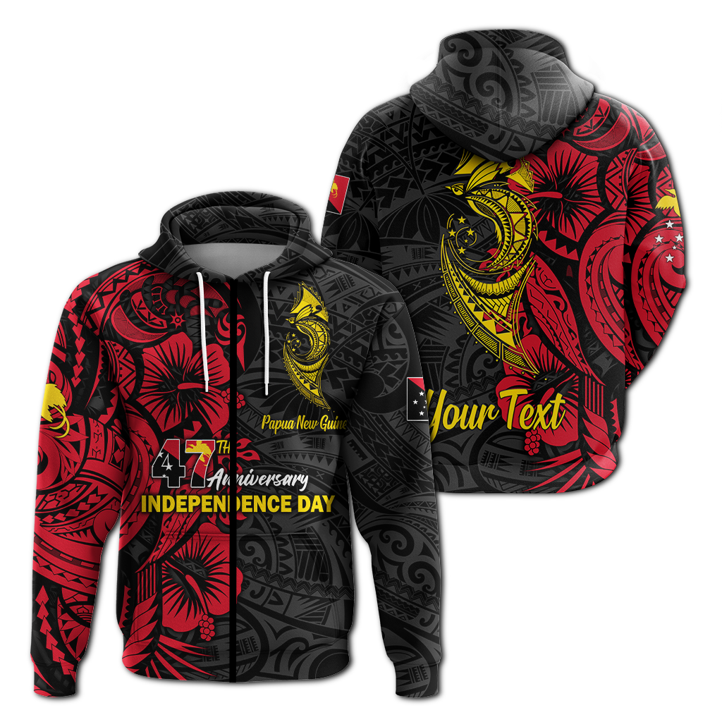 Custom Personalised Papua New Guinea 47th Independence Day Bird Of Paradise Hoodie LT2 - Wonder Print Shop