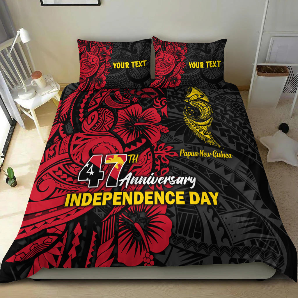 Custom Personalised Papua New Guinea 47th Independence Day Bird Of Paradise Bedding Set - LT2 - Wonder Print Shop