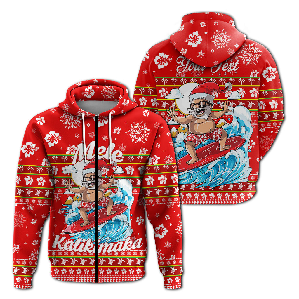 Custom Christmas Hawaii Santas Surf Mele Kalikimaka Hoodie LT2 - Wonder Print Shop