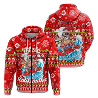 Custom Christmas Hawaii Santas Surf Mele Kalikimaka Hoodie LT2 - Wonder Print Shop