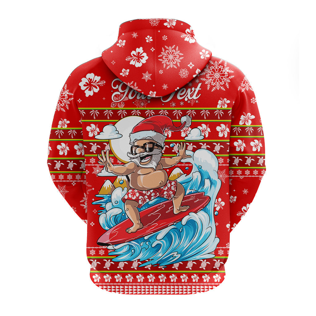 Custom Christmas Hawaii Santas Surf Mele Kalikimaka Hoodie LT2 - Wonder Print Shop