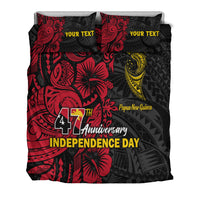Custom Personalised Papua New Guinea 47th Independence Day Bird Of Paradise Bedding Set - LT2 - Wonder Print Shop
