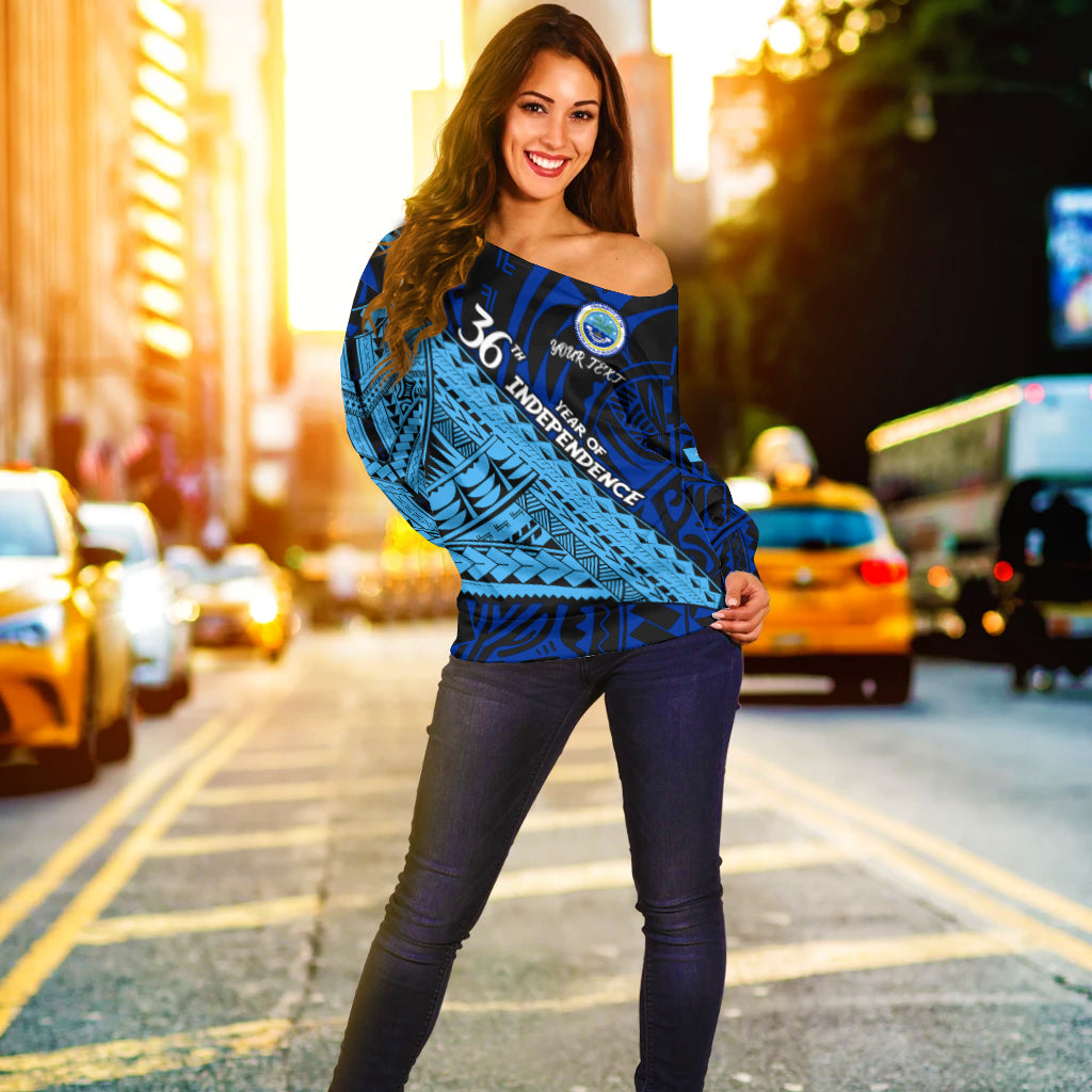 Custom Personalised FSM 36th Year Of Independence Women Off Shoulder Sweater LT2 - Wonder Print Shop