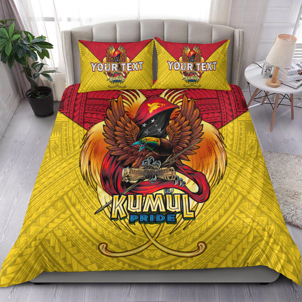 Custom Personalised Papua New Guinea Rugby Kumul Pride Bedding Set - LT2 - Wonder Print Shop